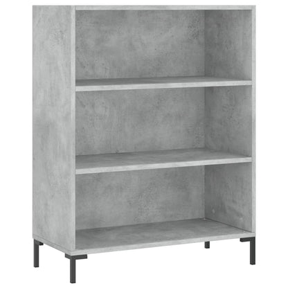 Buffet haut béton gris 69,5x32,5x180 cm matériau bois