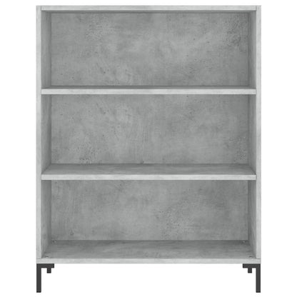 Buffet haut béton gris 69,5x32,5x180 cm matériau bois