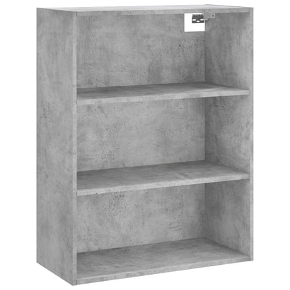 Buffet haut béton gris 69,5x32,5x180 cm matériau bois