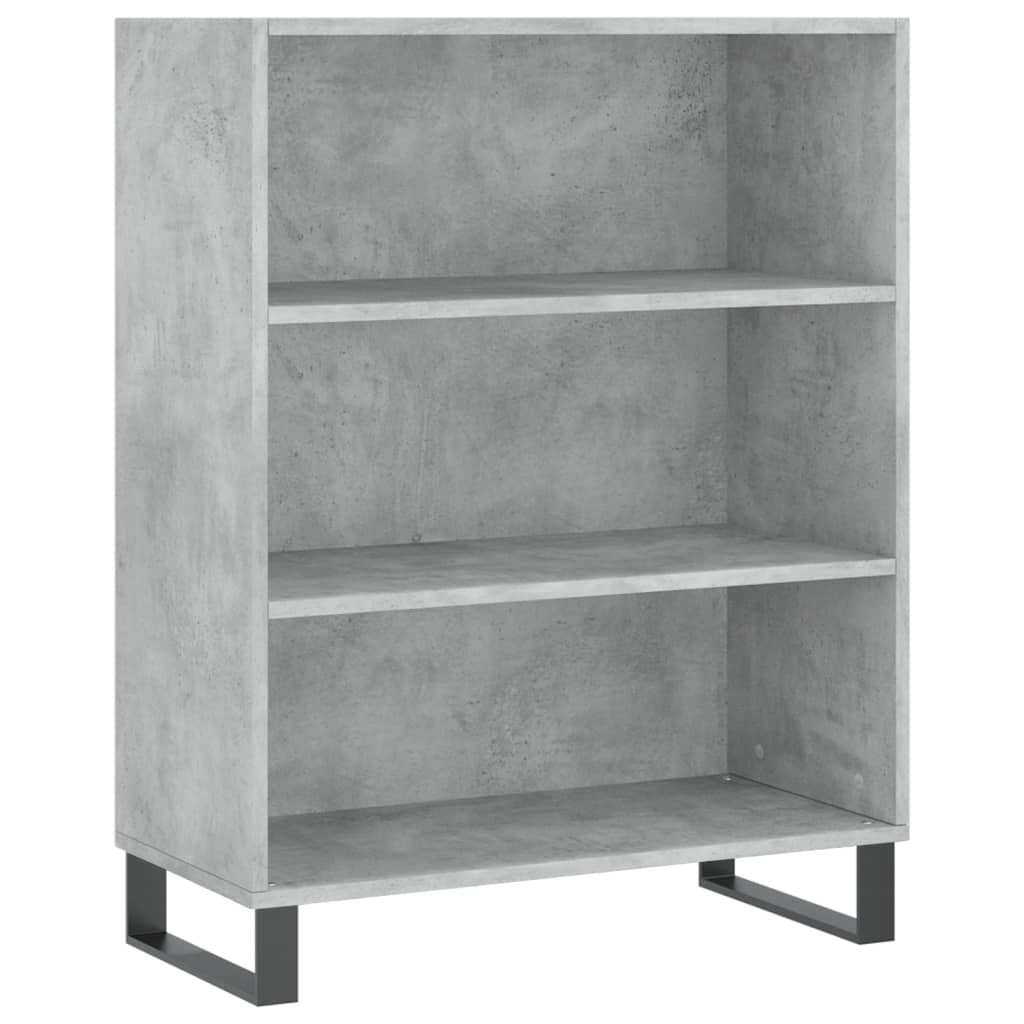 Buffet haut gris béton 69,5x32,5x180 cm en bois