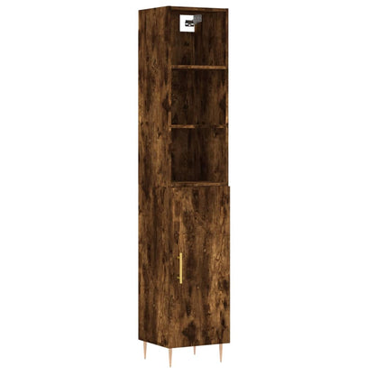 Highboard Räuchereiche 34,5x34x180 cm Holzwerkstoff