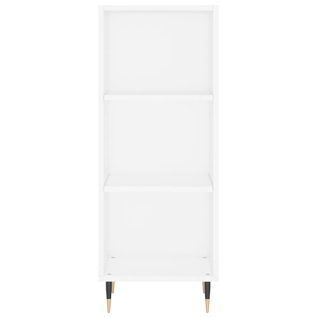 Buffet haut blanc brillant 34,5x32,5x180 cm en bois