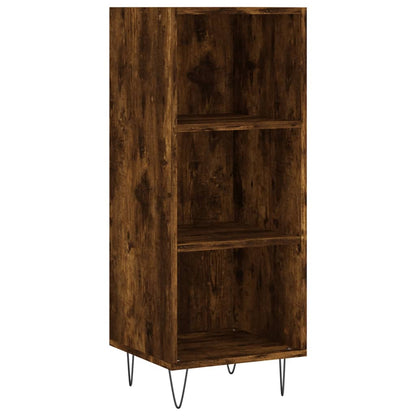 Buffet haut chêne fumé 34,5x32,5x180 cm matériau bois