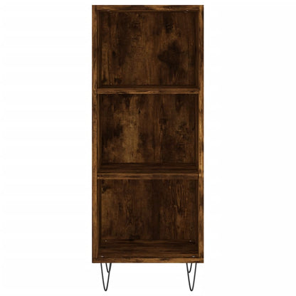 Buffet haut chêne fumé 34,5x32,5x180 cm matériau bois