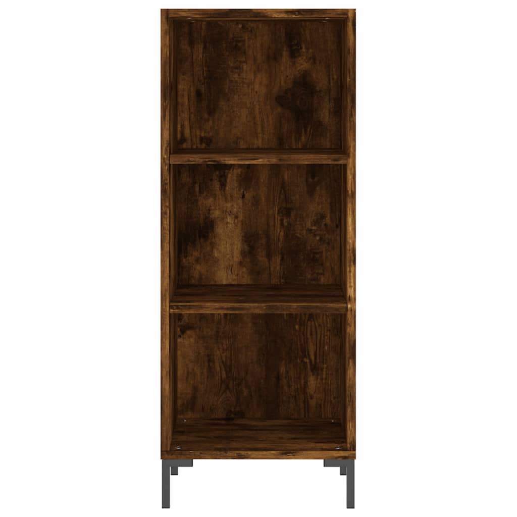 Buffet haut chêne fumé 34,5x32,5x180 cm matériau bois