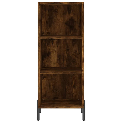 Buffet haut chêne fumé 34,5x32,5x180 cm matériau bois