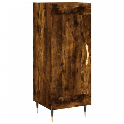 Buffet haut chêne fumé 34,5x34x180 cm matériau bois