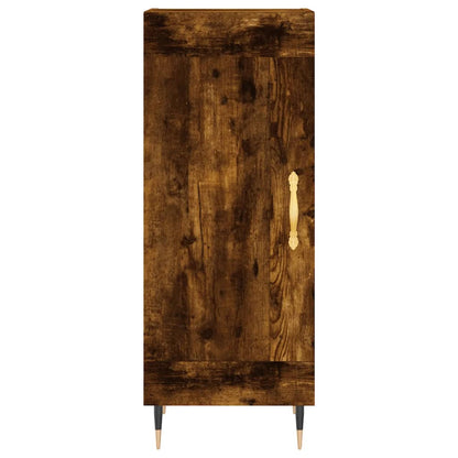 Buffet haut chêne fumé 34,5x34x180 cm matériau bois