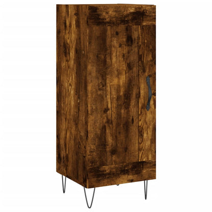 Buffet haut chêne fumé 34,5x34x180 cm matériau bois