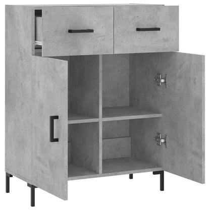 Buffet gris béton 69,5x34x90 cm en bois