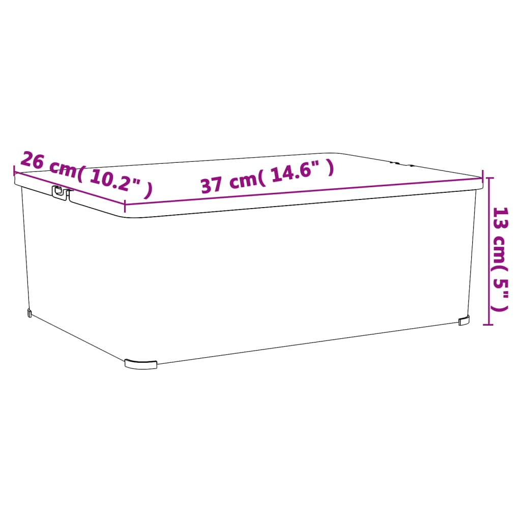 Aufbewahrungsboxen 6 Stk. Kunststoff 10 L Stapelbar