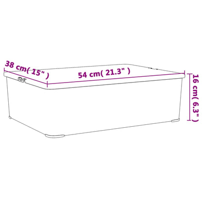 Aufbewahrungsboxen 6 Stk. Kunststoff 25 L Stapelbar