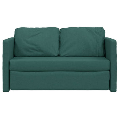 Canapé de sol avec fonction couchage tissu vert foncé 112x174x55 cm