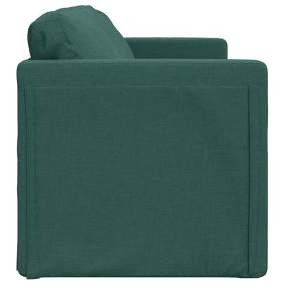 Canapé de sol avec fonction couchage tissu vert foncé 112x174x55 cm