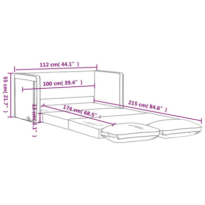 Canapé de sol avec fonction couchage tissu vert foncé 112x174x55 cm