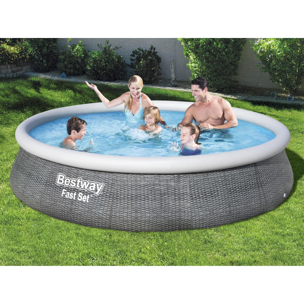 Bestway Fast Set Piscina con Bomba Hinchable 396x84 cm