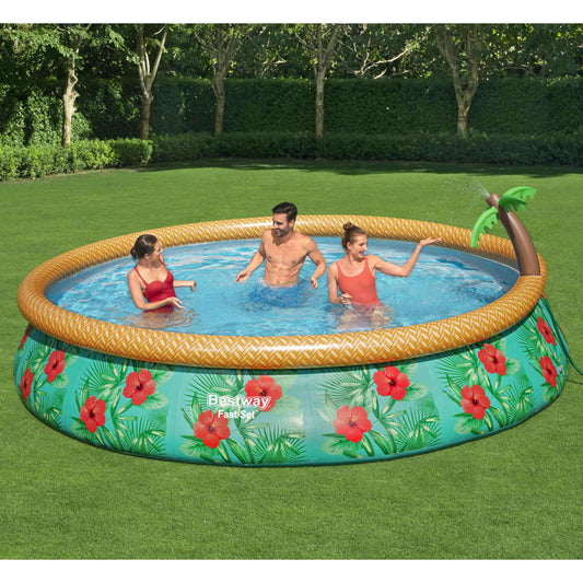 Bestway Fast Set Piscine Gonflable Paradise Palms 457x84 cm