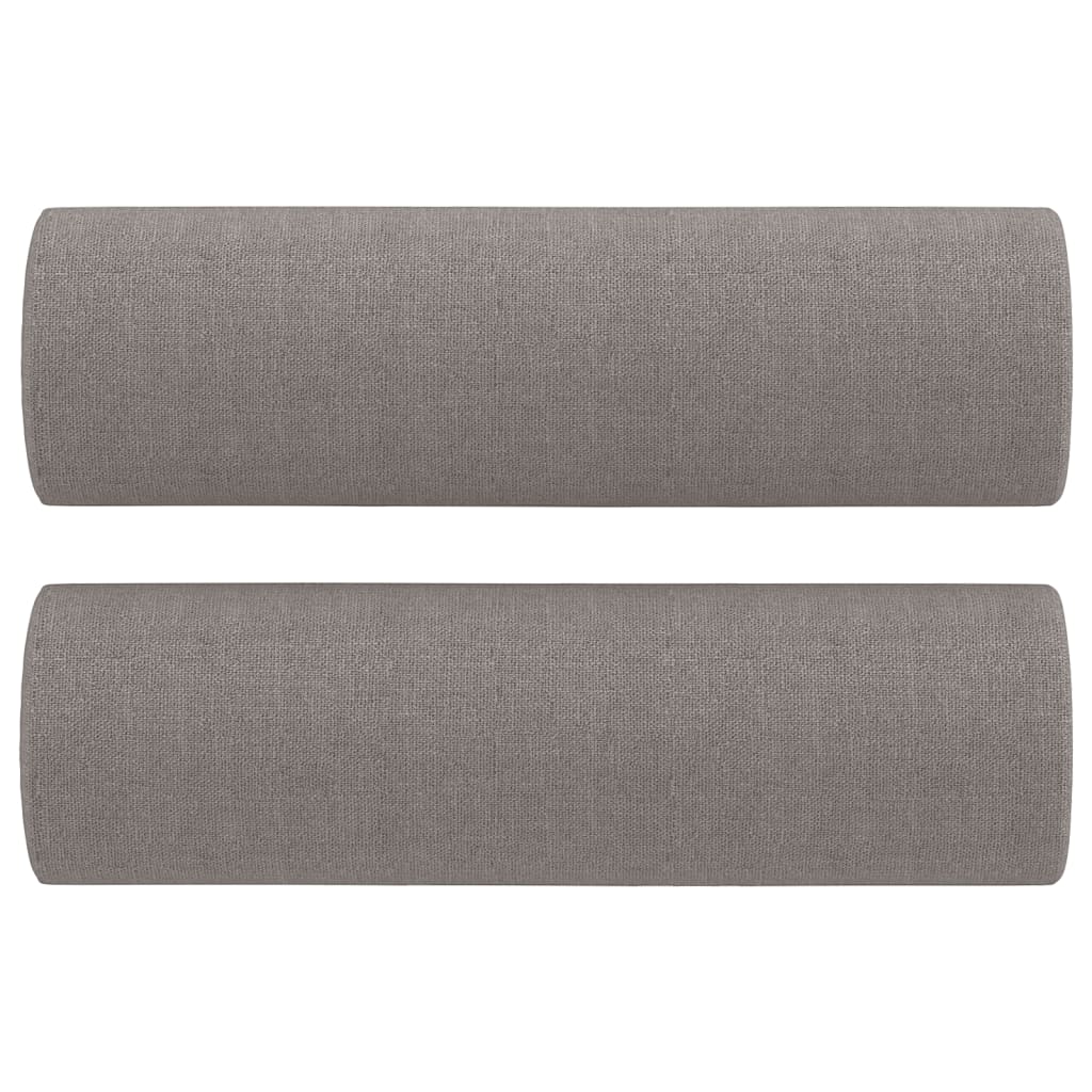 2-Sitzer-Sofa "Carmen" mit Zierkissen Taupe 120 cm Stoff