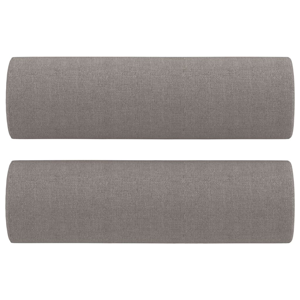 2-Sitzer-Sofa "Stephan" mit Zierkissen Taupe 120 cm Stoff