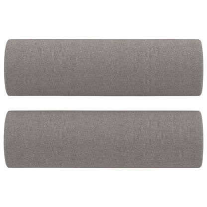 2-Sitzer-Sofa "Stephan" mit Zierkissen Taupe 120 cm Stoff