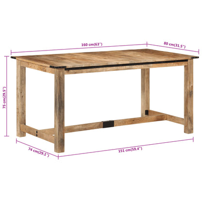 Esstisch 160x80x75 cm Massivholz Mango