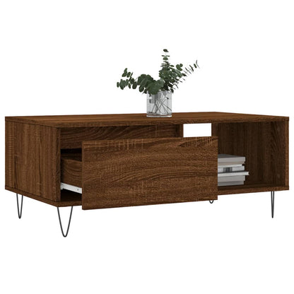 Couchtisch Braun Eichen-Optik 90x50x36,5 cm Holzwerkstoff