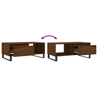 Couchtisch Braun Eichen-Optik 90x50x36,5 cm Holzwerkstoff