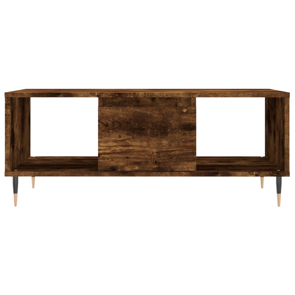 Table basse chêne fumé 90x50x36,5 cm en bois