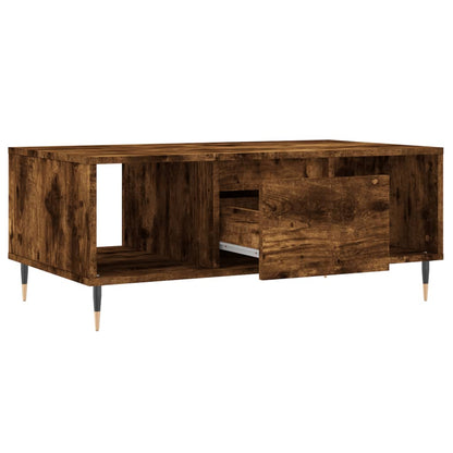 Table basse chêne fumé 90x50x36,5 cm en bois