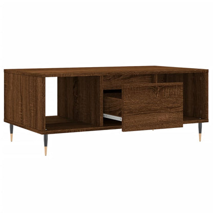 Couchtisch Braun Eichen-Optik 90x50x36,5 cm Holzwerkstoff