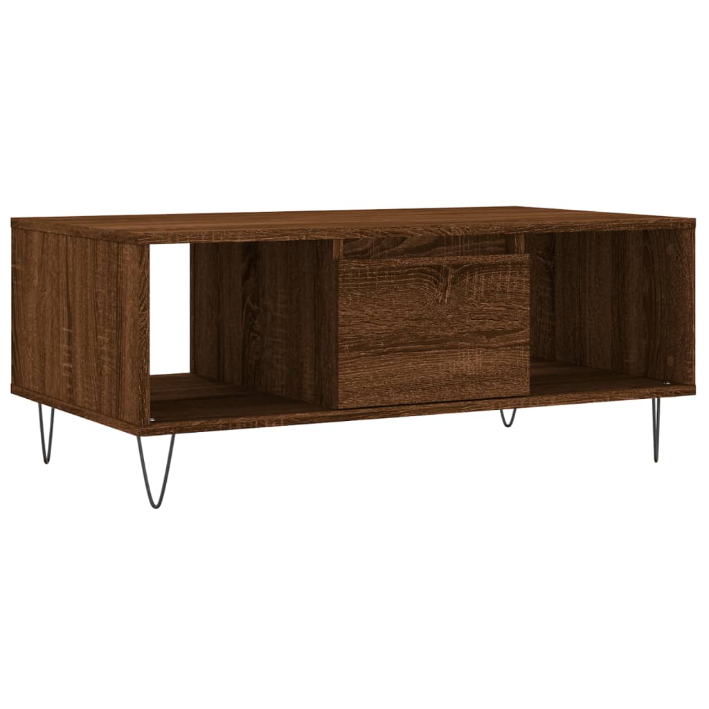 Couchtisch Braun Eichen-Optik 90x50x36,5 cm Holzwerkstoff