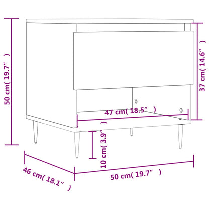 Couchtisch Braun Eichen-Optik 50x46x50 cm Holzwerkstoff