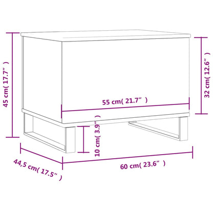 Couchtisch Braun Eichen-Optik 60x44,5x45 cm Holzwerkstoff