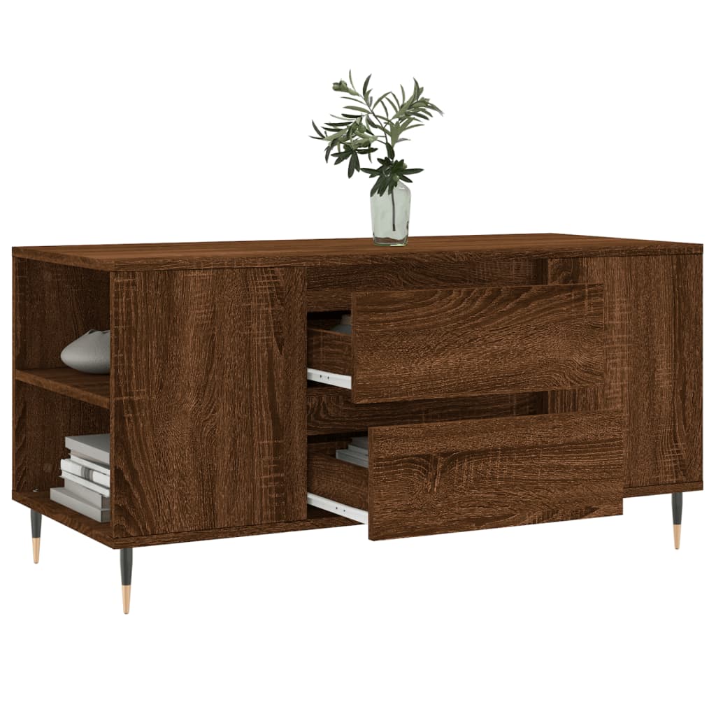 Couchtisch Braun Eichen-Optik 102x44,5x50 cm Holzwerkstoff