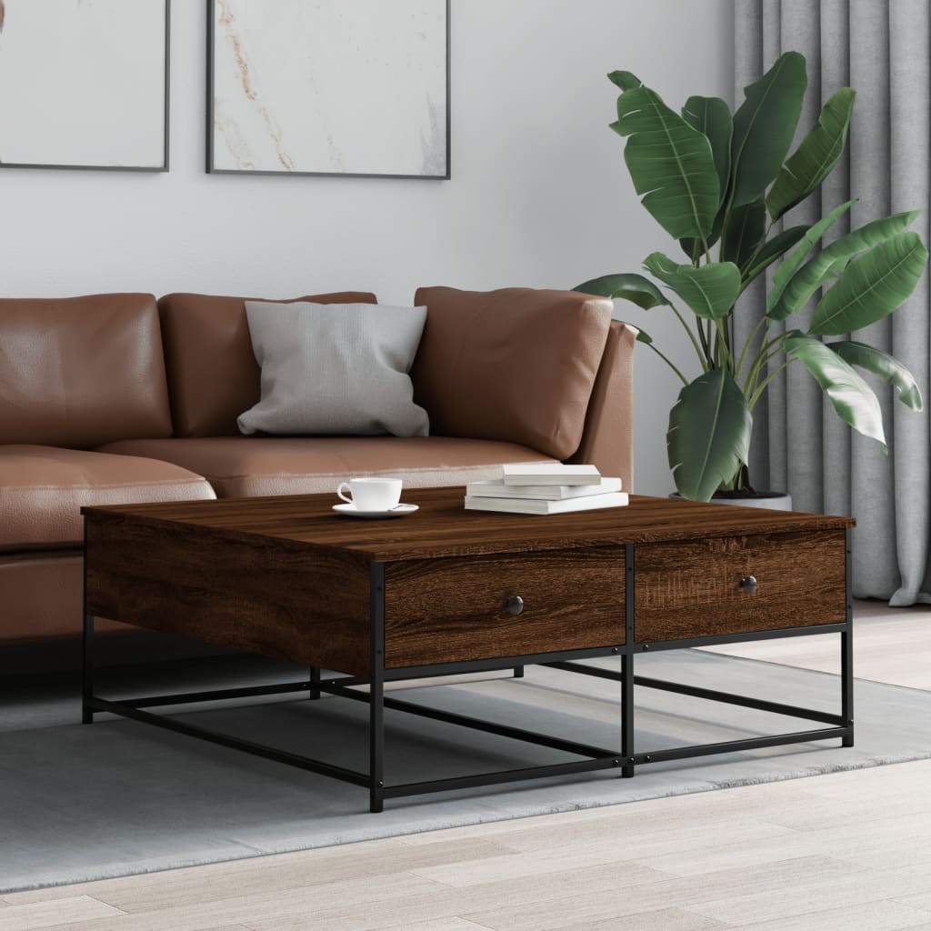 Couchtisch Braun Eichen-Optik 100x99x40 cm Holzwerkstoff