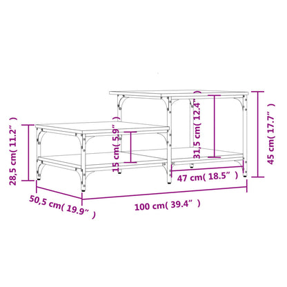 Couchtisch Räuchereiche 100x50,5x45 cm Holzwerkstoff