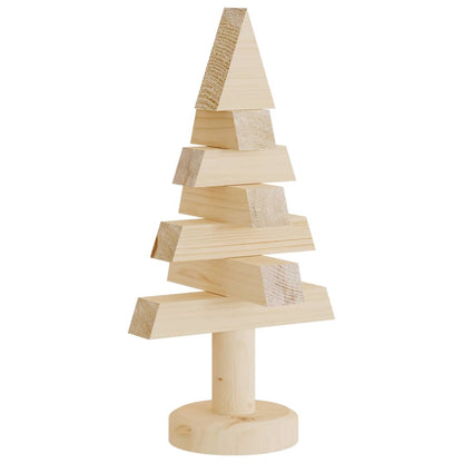 Deko-Weihnachtsbäume 2 Stk. Holz 30 cm Massivholz Kiefer