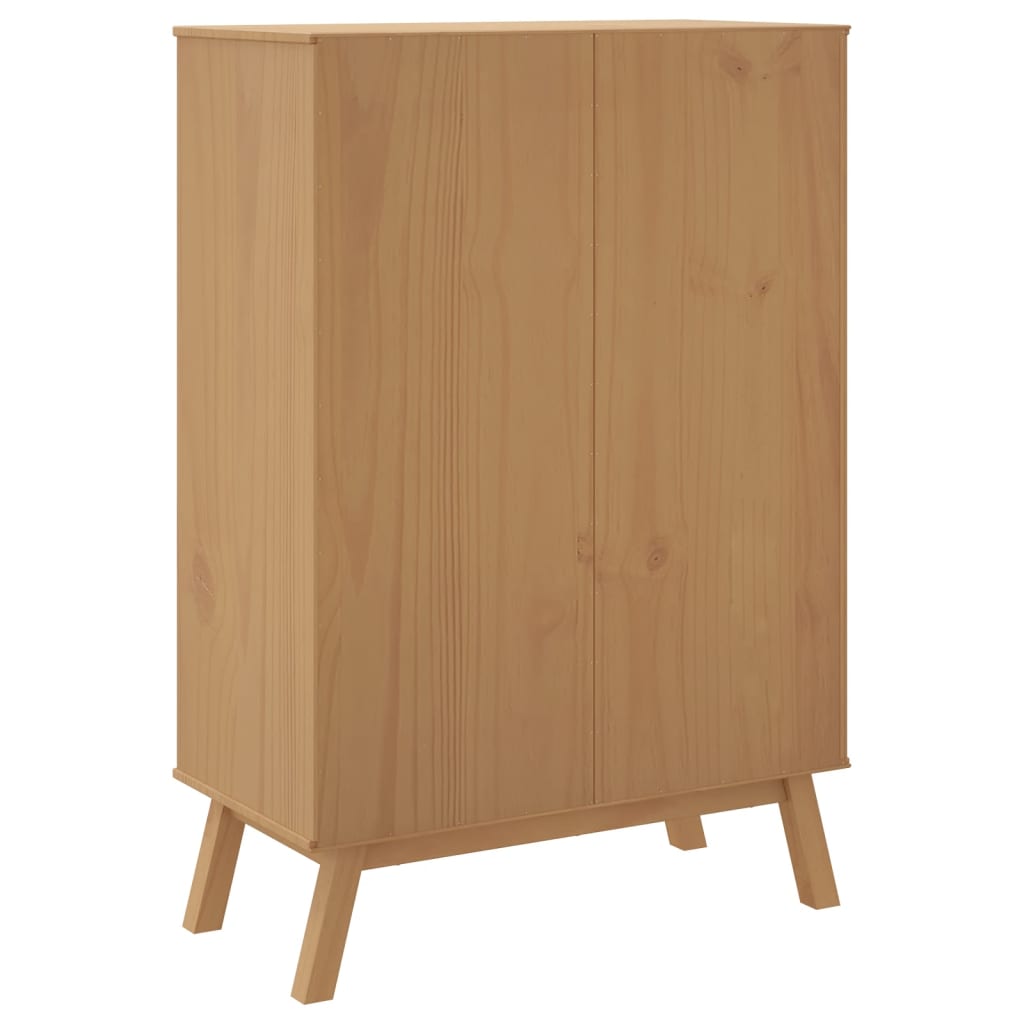 Highboard OLDEN Braun 85x43x125 cm Massivholz Kiefer