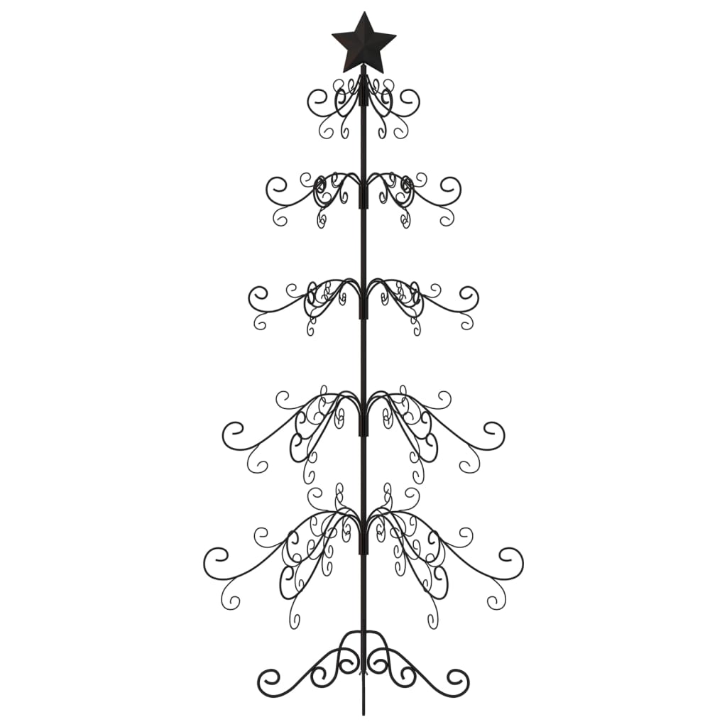 Metall-Weihnachtsbaum für Dekorationen Schwarz 150 cm