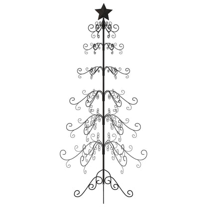 Metall-Weihnachtsbaum für Dekorationen Schwarz 215 cm