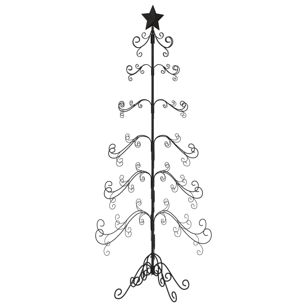 Metall-Weihnachtsbaum für Dekorationen Schwarz 215 cm