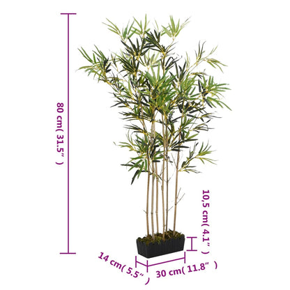 Bambusbaum Künstlich 368 Blätter 80 cm Grün