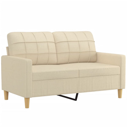 2-Sitzer-Sofa Creme 120 cm Stoff