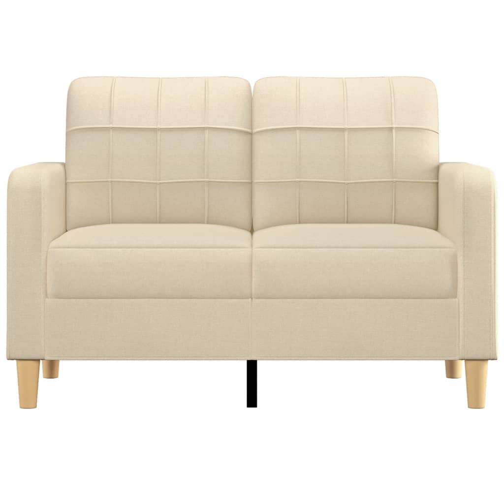 2-Sitzer-Sofa Creme 120 cm Stoff