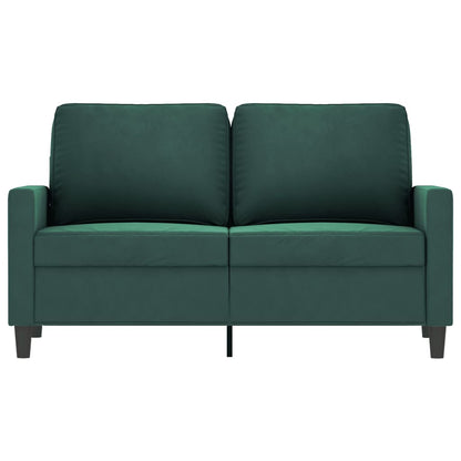 2-Sitzer-Sofa Dunkelgrün 120 cm Samt