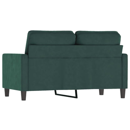 2-Sitzer-Sofa Dunkelgrün 120 cm Samt