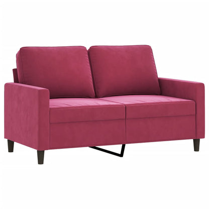 2-Sitzer-Sofa Weinrot 120 cm Samt