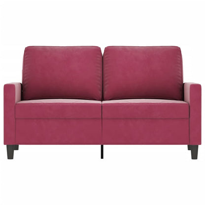 2-Sitzer-Sofa Weinrot 120 cm Samt