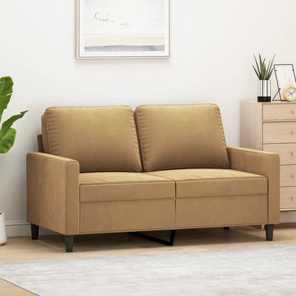 2-Sitzer-Sofa Braun 120 cm Samt