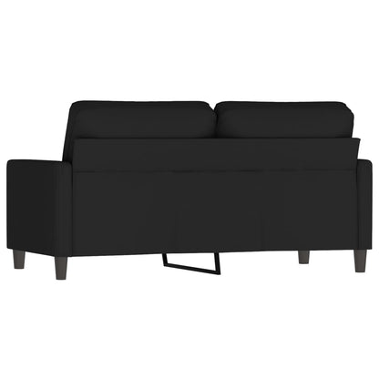 2-Sitzer-Sofa Schwarz 140 cm Samt